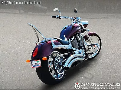 18  (46cm) Victory Jackpot Sissy Bar Passenger Backrest • $420