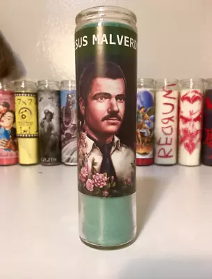 Jesus Malverde Veladora Preparada ProteccionProtect Me In The Streets Candle.   • $19.99