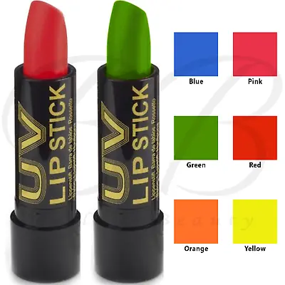 £3.69 • Buy Stargazer UV Glow Lipstick Fluorescent Neon Bright Colours Party Festival 5.2g