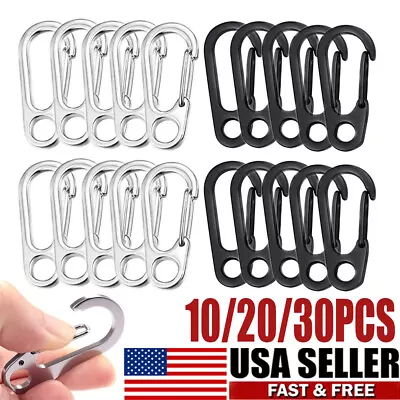 10/20/30x Aluminum Mini Spring Carabiner Clip Keychain Snap Outdoor Camping Hook • $13.99