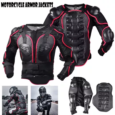 Motorcycle Body Armour Safety Jacket Motocross Motorbike Spine Protector Guard • $42.47