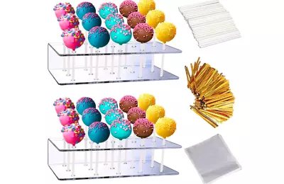 Lollipop Holder Cake Pop Sticks Display Stand Candy Decorate Party Birthday 2 Pc • $14