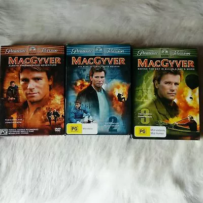 MacGyver Season 1 DVD MacGyver Season 2 MacGyver Season 3 MacGyver TV SHOW  • $39.39