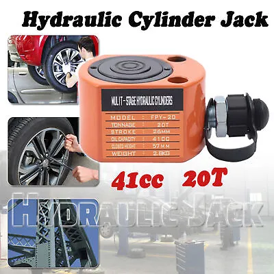 20Ton Mini Hydraulic Jack Multi-acting Low Profile Lifting Ram Compact Cylinder • $99.75