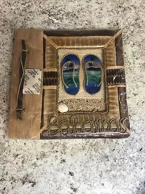 Bahamas Flip Flop Scrapbook Handmade Leaves Wood Natural Resources Photo Album • $15