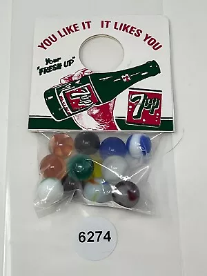 Vintage Marbles Bag 7UP  (E-6274) • $4