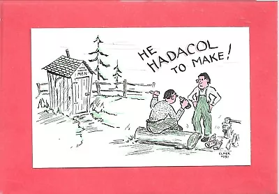 HE HADACOL TO MAKE!  - Elmer Anderson Comic Postcard 1951 • $5.29