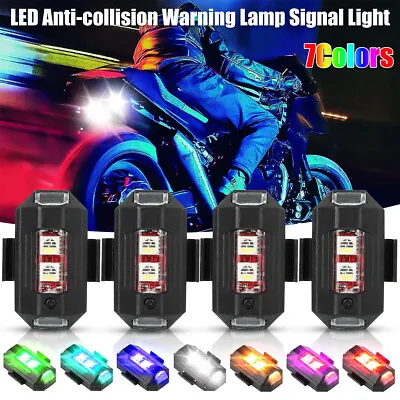 Drone Warning Strobe Lights LED Anti-collision 7Colors USB Chargeable Motorcycle • $6.98