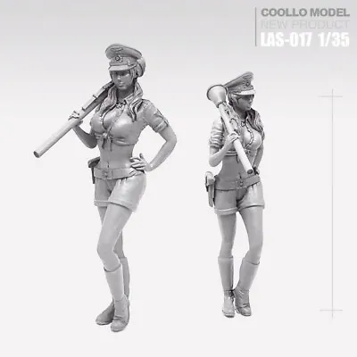 1/35 Resin Figures Model Fantasy Beauty Anti Armor 1 Female Soldier Unpainted • $16.61