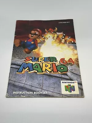 Super Mario 64 MANUAL ONLY  Instruction Booklet U/NUS-NSME-USA-1 • $10.99