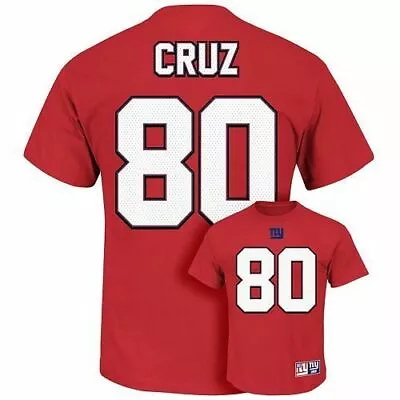 Men's NFL Team Apparel New York Giants Victor Cruz Tee Color: Red MSRP $32 P • $15