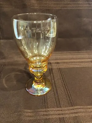 Libby Glass Slash Brown 7 3/8” Water Goblet Iridescent  • $15