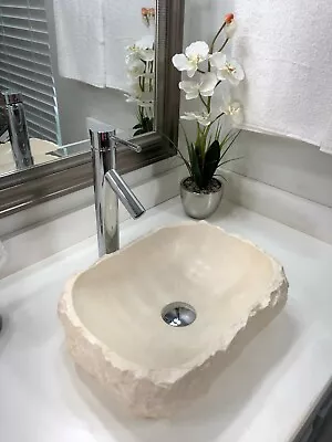 Belagio Stone Sink /Modern Natural Stone Bathroom Rustic Vessel Sink  • $399