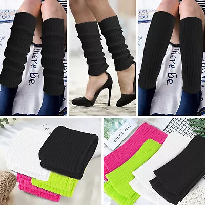 Women Winter Warm Leg Warmers Cable Knit Ladies Knitted Socks Leggings Crochet • $6.95