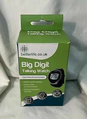 BETTERLIFE Big Digit Talking Watch Stylish Unisex Design • £20.99