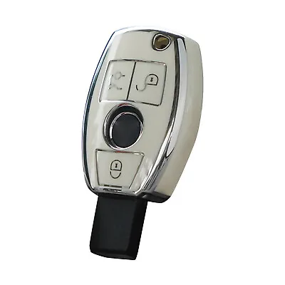 For Mercedes-Benz White Smart Car Remote Key Case Cover Fob Holder Accessories • $8.24