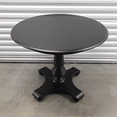 Ethan Allen New Country Round Pedestal Table #33-8415 In #612 Charcoal Finish • $545