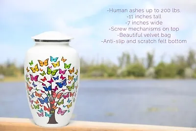 Cremation Urn For Human Ashes | Funeral Urn For Adults Remains Velvet Bag- • $45