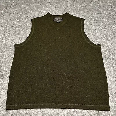 Vtg Abercrombie And Fitch Sweater Vest Mens XL Green Lambswool V Neck Academia • $26.59