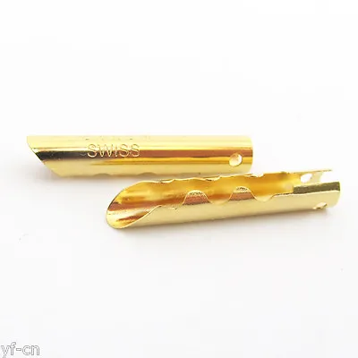 10pcs Gold Plated Copper BFA Z-Type 4mm Banana Plug Speaker Cable Connector • £7.92