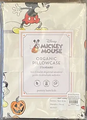Pottery Barn Disney Mickey Mouse Standard Org Pillowcase Holiday Halloween • $27.86