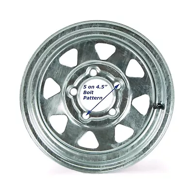 Boat Trailer 13 Inch WHEEL Hot Dipped GALVANIZED 5 Lug 5 On 4 1/2 Pattern • $81.69