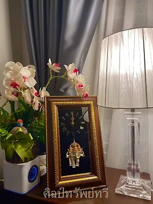 Picture Frame Art Thai 3 Headed Elephant (Clock) For Home Decoration And Gift • $125