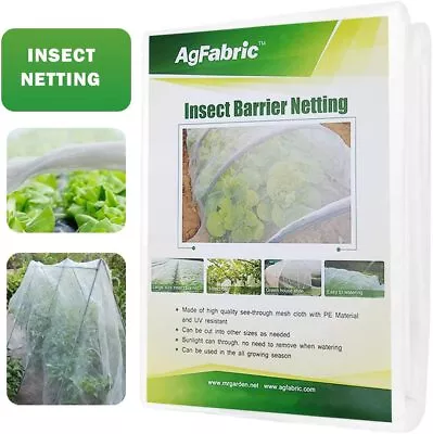 Agfabric 10x10ft Gardening Insect Barrier Mesh Netting For Vegetable Fruit Plant • $34.99