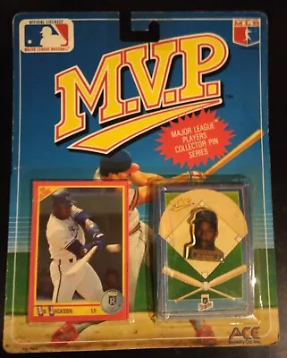$4.50 • Buy 1990 Bo Jackson M.V.P. Collector Pin Series Baseball Card And Pin Set Price 