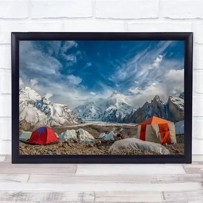 $84.59 • Buy Masherbrum Peak Adventure Mountains Tent Wall Art Print