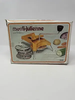 Vintage Schnitzel Mouli-Julienne 5 Disc Slicer Shredder Grater 445 France & Box • $45.99