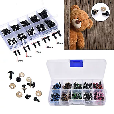 100X DIY Plastic Safety Eyes Soft Toys Teddy Bear Doll Animal Making Craft Screw • £4.29