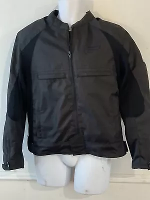 Fulmer Street Moto Air Men's M Black Lined Motorcycle Jacket Armour J73 • $65