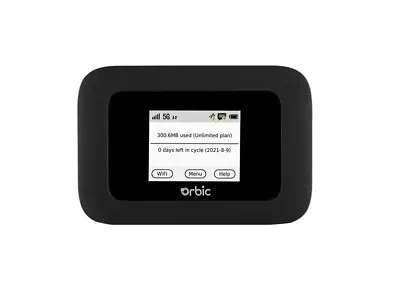Orbic Speed 5G & 4G UW Mobile Data Hotspot R500L Locked To Verizon Only - Black • $89.95