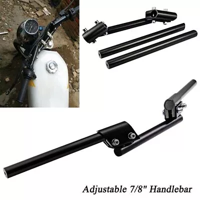 7/8  Motorcycle Drag Bars Handlebars For Harley Honda Suzuki Bobber Cafe Racer • $39.99