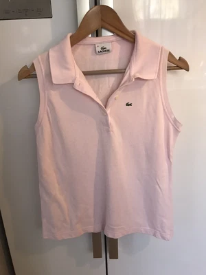 £7.50 • Buy Lacoste Sleeveless Polo Pink Top - Size 44 UK 16 - Excellent Condition