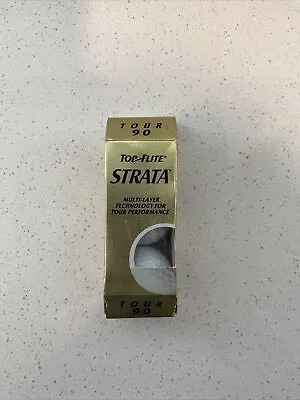 Vintage Golf Balls - Top Flite Strata Tour 90 - Rare Unique Sleeve - New In Box • $25.68