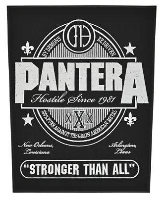 Pantera Stronger Than All Back Patch | American Groove Thrash Metal Band Logo • $19.99