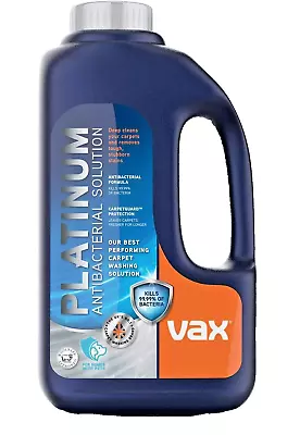 VAX Platinum Antibacterial 1.5L Carpet Cleaner Solution | Kills 99.99% Of Bacter • £19.79
