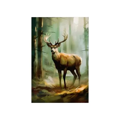 Deer In The Woods Poster Cabin Decor • $15.53