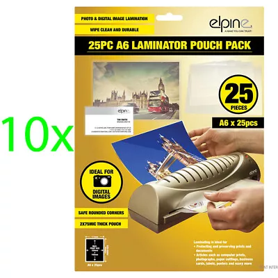 250pc A6 Laminating Pouches Set Micron Safe Digital Image Lamination Posters New • £114.99