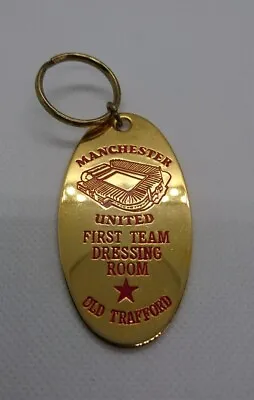 £6 • Buy Manchester United Brass Keyring Old Trafford First Team Dressing Room 1980s