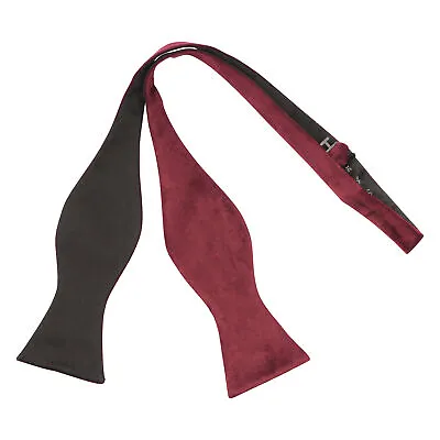 Burgundy Velvet Self-Tie Bow Tie • £13.99