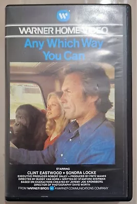 Any Which Way You Can Warner Big Box Ex Rental VHS Pre/Post Cert Clint Eastwood • £15