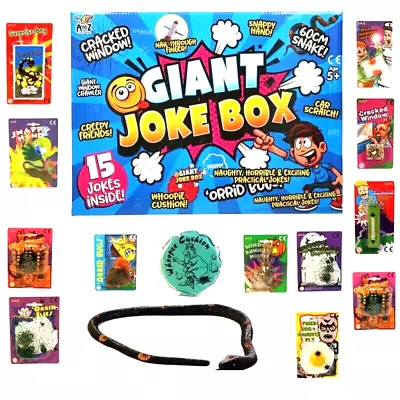 NAUGHTY PRANK JOKE BOX Toy 15 Pc SET GAG BOY GIFT PARTY BAG CHRISTMAS A To Z • £12.45