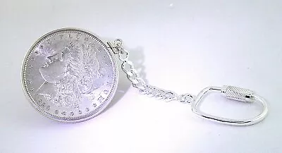 1890 P Morgan Dollar Keychain Pure .925 Sterling Silver Ebs4413 • $229.96
