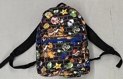 Super Mario Bros. Backpack Nintendo 2019 Repaired Distressed Stitching School • $15