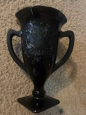 7  Vintage Black Amethyst Loving Cup Trophy Vase • $10.25
