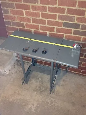 $207 • Buy Industrial Typewriter Stand Hi Lo Drop Leaf Metal Wood Type Table Steampunk Vtg