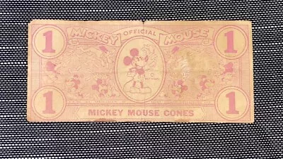 1930’s Mickey Mouse Cones Dollar (Red) -- Disney • $9.99